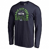 Men's Seahawks Navy 2018 NFL Playoffs Emerald City Football Long Sleeve T-Shirt,baseball caps,new era cap wholesale,wholesale hats